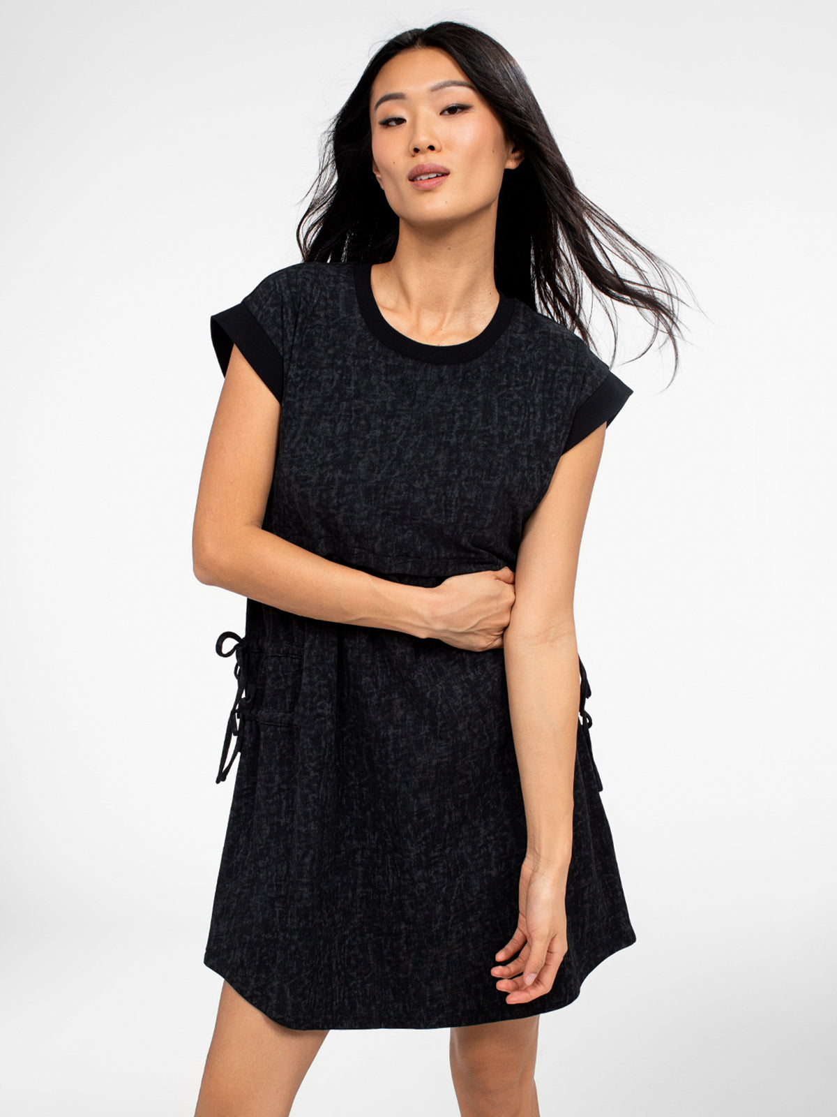 Flared midi knit dress