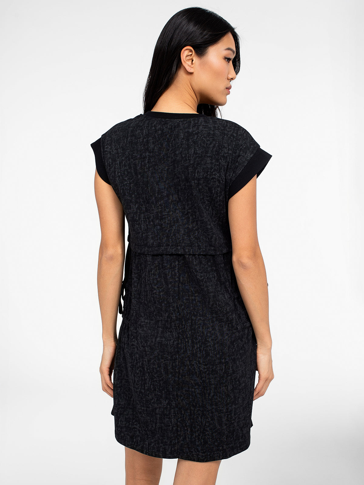 Flared midi knit dress